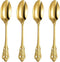 KEAWELL Luxury Dinner Spoon, Set of 4, 18/10 Stainless Steel Tablespoons, Silverware Spoon Set, Mirror Polished, 7.8 Inches (Gold)...