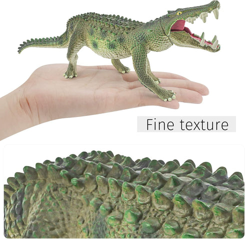 9 Inch Alligator Toy Figure Large Realistic Crocodile Action Figures Alligator Party Favors Crocodiles Cake Toppers for Kids Toddler...
