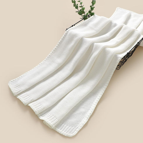 mimixiong Cotton Baby Blanket Gender Neutral Nursery Swaddling Blanket for Shower Gift Registry for Baby White 40 x30 Inch...