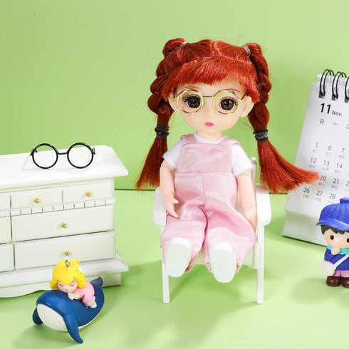 jojofuny 20pcs Doll Glasses, Miniature Dress Eyeglasses, Small Doll Costume Glasses, Miniature Round Eyeglasses, for Dolls Pets Costume Accessorie...