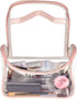 HAOGUAGUA Heavy Duty Clear Cosmetic Bag Waterproof Transparent Travel Makeup Toiletry Organizer Bag (Pink)...