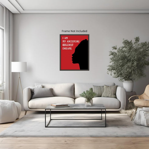 Posterizer 1 pcs-Ethnic African American Women-Positive Quote-Afro-American Art Collection-Inspirational Women's Art-Gifts for Women-Living Room B...
