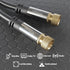 KabelDirekt – SAT Cable, Coaxial – Internet, Satellite Cable – TV/Aerial/Coax Cord with F-Connector, Metal Plug – Designed in Germany – 15ft (Radi...