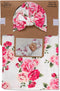 Baby Cotton Swaddle Blanket Wrap with Headband or Hat Set for Baby Girls, Boys Newborns and Infants 0-6 Months (Fabulously Fuchsia)...