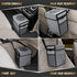 K KNODEL Car Trash Can with Lid, Leak-Proof Car Garbage Can with Storage Pockets, Waterproof Auto Garbage Bag Hanging for Headrest (Small, Gray)...