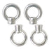 1/4" UNC Marine Grade Lifting Eye Nut, 316 Stainless Steel Threaded Nut Fastener, 4 Packs...