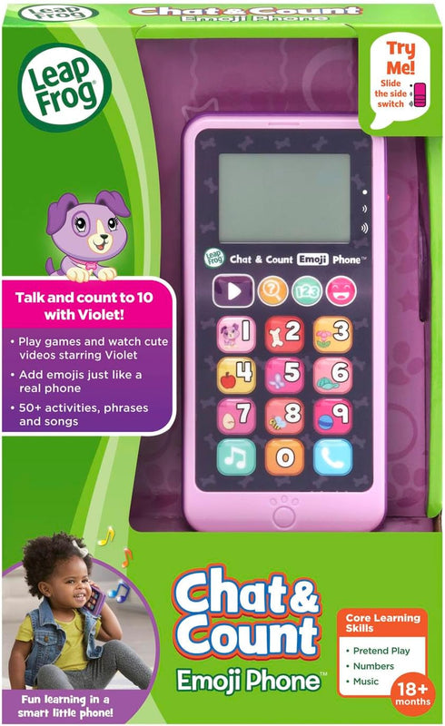 LeapFrog Chat and Count Emoji Phone, Purple...