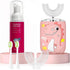 Kids U Shaped Electric Toothbrush, Toddler Toothbrush with 2 U-Shaped Brush Heads 2 Soft Replacements with Toothpaste Automatic Toothbrush Recharg...