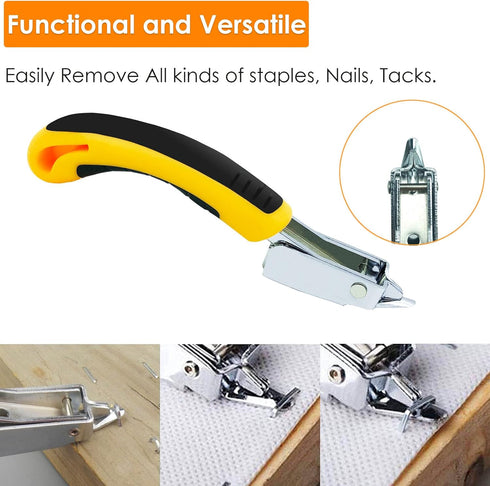 Staple Remover Staple Puller, Heavy Duty Staple Lifter Nail Puller Upholstery Tools for Furniture Carpet Floor Carton Wooden Case Home Office 2pcs...