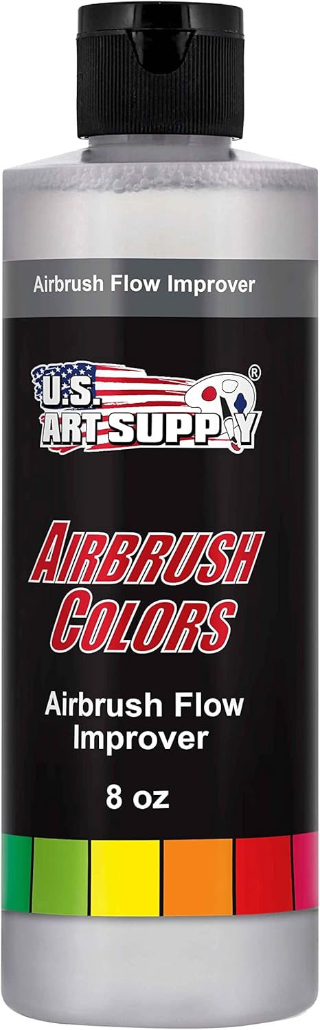 U.S. Art Supply Airbrush Flow Improver, 8-Ounce Bottle - Additive to Improve Acrylic Paint Flow, Reduce Clogs, Paint Wetting, Dry Needle Tips, Spr...