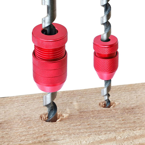 Ruitool Drill Depth Stop for Drill Bits,Adjustable Drill Stop Applicable Size Range 5/64"-3/16",15/64"-7/16",Aluminum Drill Bit Stop Collar Set fo...