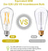 Ascher Vintage LED Edison Bulbs 60 Watt Equivalent, Eye Protection Led Bulb with 95+ CRI, Bright Warm White 2700K, Non-Dimmable, ST58 Antique LED ...