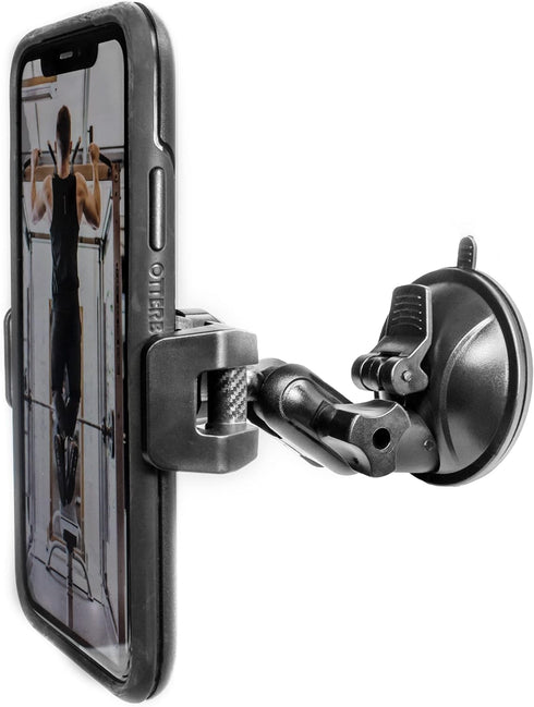 Universal Mirror Shower Phone Holder, Multi-Directional Dual 360 Degree Rotating Suction Cup Phone Wall Mount stand, Tiktok Youtube Vlog Video Rec...