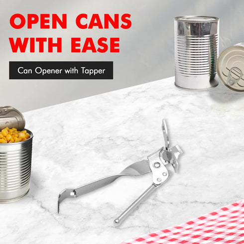 Chef Craft Select Can Opener with Tapper, 6.5 inches in length, Nickle Plated...