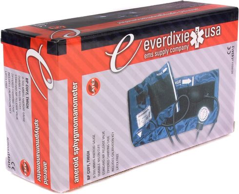 Dixie EMS Aneroid Sphygmomanometer - Thigh Size Blood Pressure Cuff...