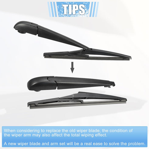 ACROPIX Rear Windshield Wiper Blade Arm Replacement Set OEM Quality Fit for Toyota Matrix 2009-2014 for Toyota Prius V 2012-2018 - Pack of 2...