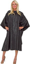 BLOOM CAPE Stylist Salon Cape Stain Bleach Water Resistant Silky Polyester Black on Black Etched Flower Print Snap Neck Closure...