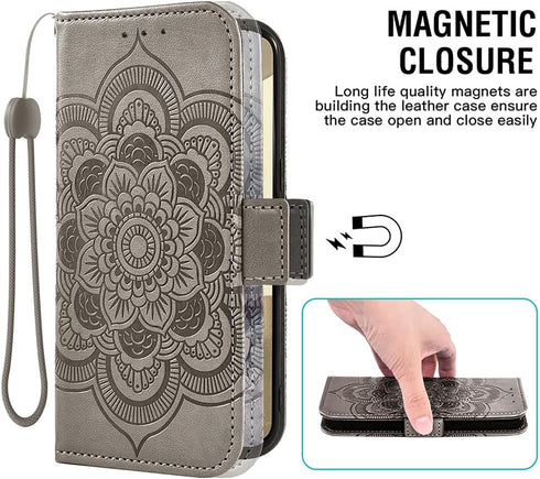 Asuwish Phone Case for Samsung Galaxy S24 5G Wallet Cover with Tempered Glass Screen Protector and Leather Flip Credit Card Holder Stand Wrist Str...