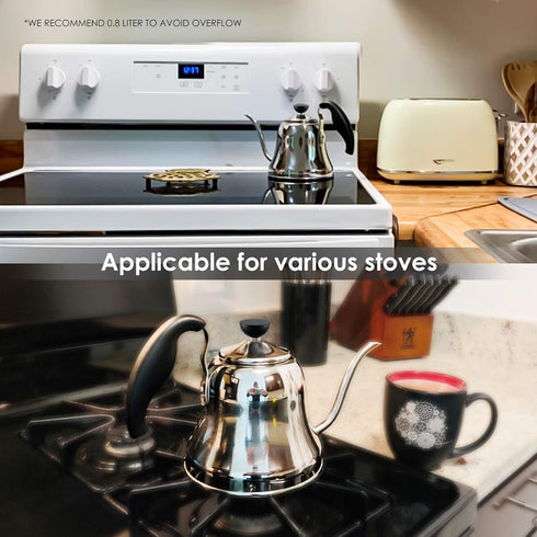 Tea Kettle for Stovetop, Barista's Choice Gooseneck Pour Over with Flow Control, Food Grade Stainless Steel Water Kettle, Tea Pot for Home & Kitch...