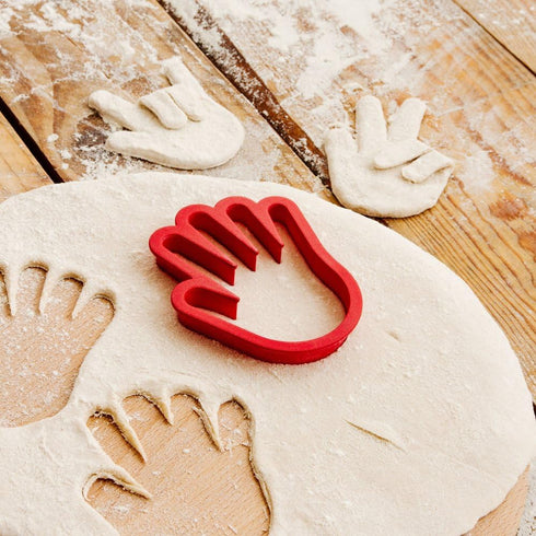 Suck UK Hand Cookie Cutter - Hand Shaped Novelty Cookie Cutter - Plastic Pastry Cutters - Funny Baking Tools & Accessories for Kids - Finger Shape...