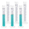 100 mL Graduated Cylinder Set, 6pcs of Blue Printed Plastic Measuring Cylinder, Hexagonal Base, with Spout, IN-MC100...