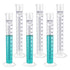 100 mL Graduated Cylinder Set, 6pcs of Blue Printed Plastic Measuring Cylinder, Hexagonal Base, with Spout, IN-MC100...