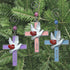 Faith Hope Love Cross Christmas Ornaments - Set of 3 - Religious Crosses with Doves, Hearts and Embossed Words - Inspirational Xmas Gift - 3" H...