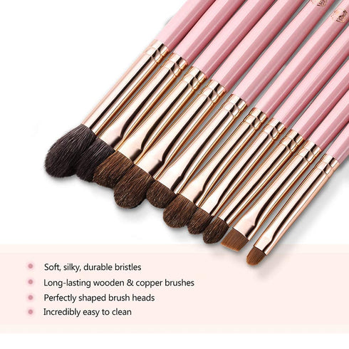 ENERGY Eyeshadow Brushes Set Professional Makeup Brushes Kit with Case Premium Vegan Synthetic Bristles For Eyeshadow Eyebrows Eye Liner Smudge No...