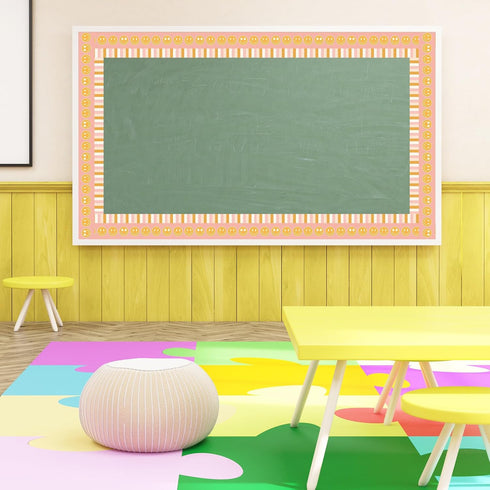 AnyDesign 82Ft Retro Boho Bulletin Board Borders Rainbow Sun Flower Trim Borders for School Classroom Office Decor...