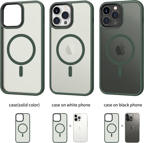 CACOE Magnetic Case for iPhone 13 Pro Max 6.7 inch-Compatible with MagSafe & Magnetic Car Phone Mount,Anti-Fingerprint TPU Thin Phone Cases Cover ...