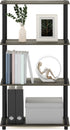 Furinno (99557GYW/BK) Turn-N-Tube 4-Tier Multipurpose Shelf Display Rack - French Oak Grey/Black...