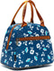 FlowFly Insulated Lunch Cooler Bag - Tote Bag Organizer for Women/Men, Floral#White...