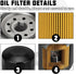 Sollon Oil Filter for Yamaha Grizzly 660 350 450 400 550 700 YFM350 Grizzly 350 auto 2x4 4x4 2007-2014 YFM660 Grizzly 660 auto 4x4 2007-2008 YFM70...
