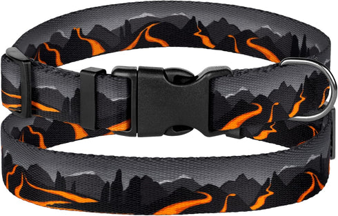 Nature Dog Collar Travel Pattern Adjustable Nylon Pet Collars for Small Medium Large Dogs Puppy Designer Print (Hawaii, Neck Fit 10"-13")...