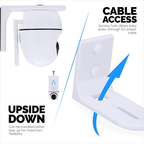 Screwless Wall Mount Small Shelf for Baby Monitors, Security Cameras, Speakers, Decor, Plants & More, Strong VHB Adhesive with Screw in Option, Ea...