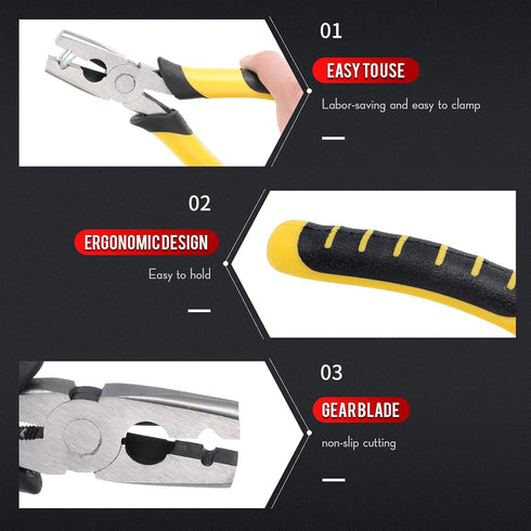 300 Pieces Wire Cage Clips with 1 Piece Wire Cage Buckle Snap Plier for Chicken Pet Dog Cat Cage (Silver, Black Yellow)...