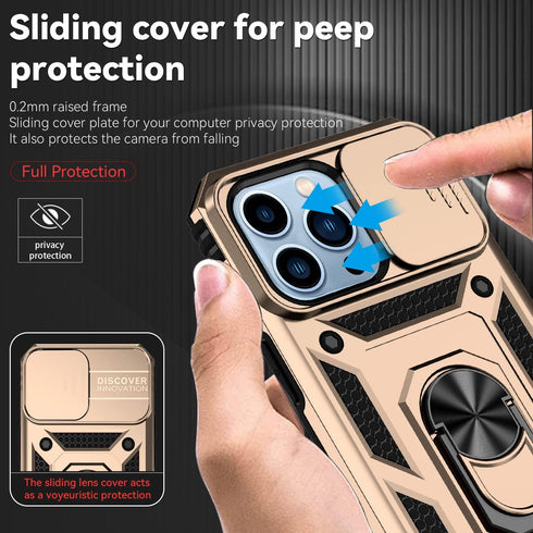 Hitaoyou iPhone 13 Pro Max Case with Lens Protection, iPhone 13 Pro Max with Camera Cover & Kickstand Military Grade Shockproof Heavy Duty Protect...