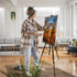 Portable Artist Easel Stand, Metal Tripod Adjustable Easel for Painting Canvases Height from 17 to 66 Inch,Carry Bag for Table-Top/Floor Didplayin...