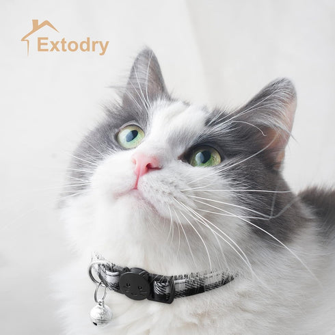 6 Pack Classic Plaid Cat Collars with Bells - Breakaway Kitten Collar and Adjustable 6-9 in,Cute Kitty Collar for Girl Boy Cats,Pet Gifts,Accessor...