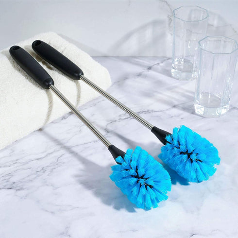 Stainless Steel Water Bottle Brush, Long Handle Scrubbing Brush, Built for Cleaning Sports Bottles, Baby Bottles, Cups, Coffee Mugs, Glasswares, W...