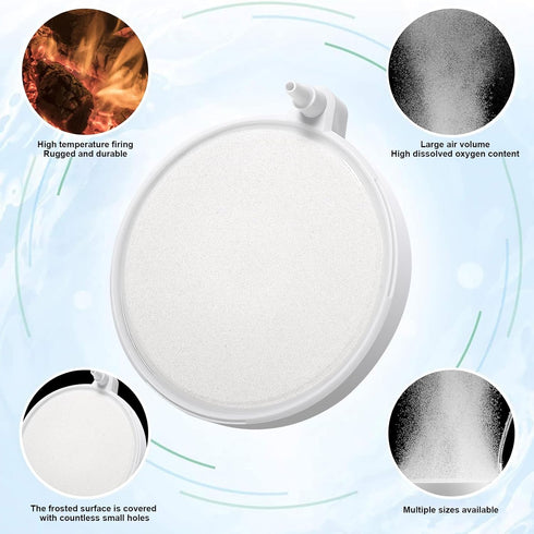 UPETTOOLS Air Stone for Aquarium Fish Tank - 1.97 Inch Fish Tank Bubbler, Ultra Quiet Nano Bubble Stone Dissolved Oxygen Diffuser for 5 to 30 Gall...