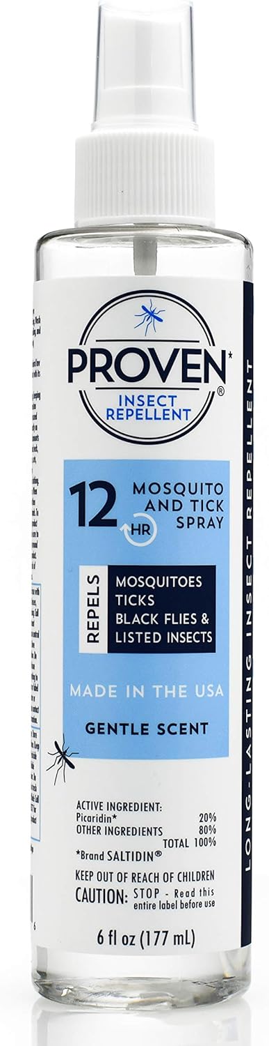 Proven Insect Repellent Spray – Keep Mosquitoes, Ticks and Flies Off, DEET Alternative Repellent, Up to 12-Hour Protection, Great for Camping or H...