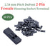 50 Sets Dupont 2.54 mm Pitch 2-Pin Female Adapter Cable Connector Accessories. 150 Pieces 2.54 mm Pitch Dupont 2-Pin Adapter Connector Female Hous...