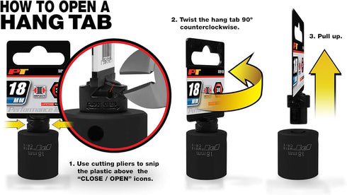 Performance Tool W34827 3/4-Inch Drive 12-Point Standard Socket 27mm...