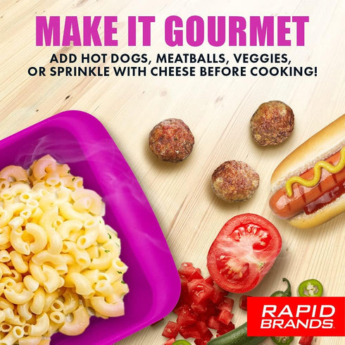 Rapid Mac Cooker | Microwave Macaroni & Cheese in 5 Minutes | Perfect for Dorm, Small Kitchen or Office | Dishwasher Safe, Microwaveable, BPA-Free...