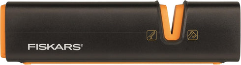 Fiskars XSharp Axe and Knife Sharpener, Ceramic sharpening stone/Fiberglass reinforced plastic case, Black/Orange, 1000601...