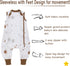 Baby Sleep Sack with Feet 3-12 Months Wearable Blanket Baby 2-Way Zipper TOG 0.5 Infant Sleeping Bag with Button, Comfy Lightweight Sleepsack, Bro...