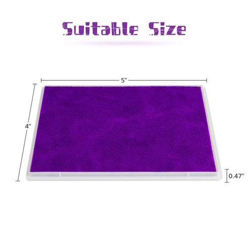 Ink Pad, 5x4'' Washable Non-Toxic Ink Stamp Pad for Baby Footprint Handprint, Purple...