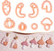 Puocaon Pumpkin Polymer Clay Cutters - 8 Shapes Clay Cutters for Earrings, Cute Mushroom Shape Clay Cutters for Polymer Clay Jewelry Making, 3D Pr...