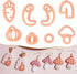 Puocaon Pumpkin Polymer Clay Cutters - 8 Shapes Clay Cutters for Earrings, Cute Mushroom Shape Clay Cutters for Polymer Clay Jewelry Making, 3D Pr...